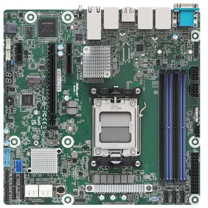 ASRock Rack B650D4U-2L2T/BCM - moderkort - micro ATX - Socket AM5 - AMD B650E Moderkort - AMD B650E - AMD AM5 -kontakt - DDR5 RAM - Micro-ATX