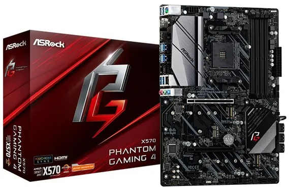 ASRock X570 PHANTOM GAMING 4 Moderkort - AMD X570 - AMD AM4 - DDR4 RAM - ATX